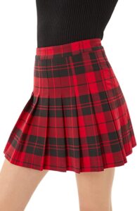 Pleated Stretchy Flare Mini Skater Skirts - No Inner Shorts